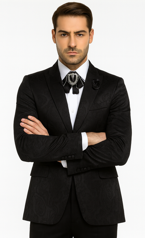 Rossi Man LEO RM1907 Men’s Slim Fit 2-Piece Suit - Modern Formalwear for Special Events at USA Men's Outlet