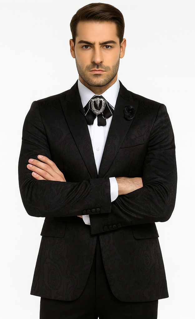 Rossi Man LEO RM1907 Men’s Slim Fit 2-Piece Suit - Modern Formalwear for Special Events at USA Men's Outlet