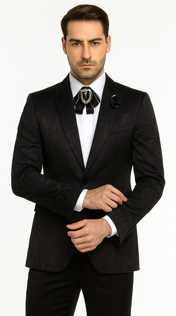 Rossi Man LEO RM1907 Men’s Slim Fit 2-Piece Suit - Modern Formalwear for Special Events at USA Men's Outlet