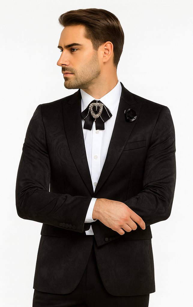 Rossi Man LEO RM1907 Men’s Slim Fit 2-Piece Suit - Modern Formalwear for Special Events at USA Men's Outlet