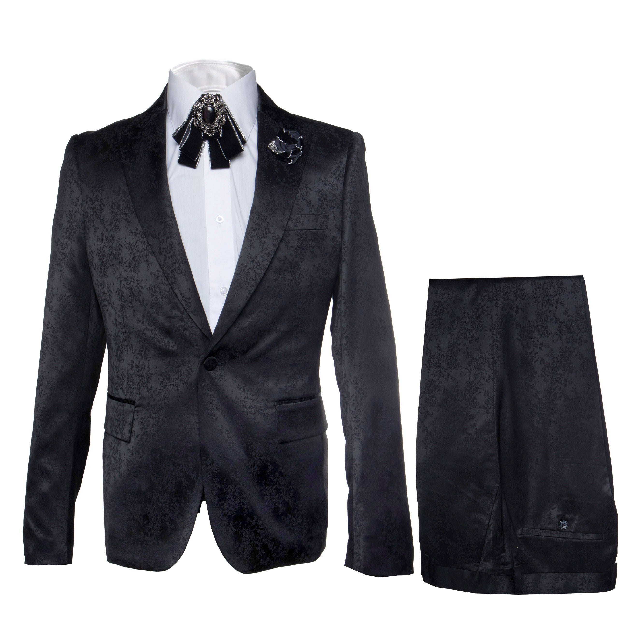Rossi Man LEO RM1907 Men’s Slim Fit 2-Piece Suit - Modern Formalwear for Special Events at USA Men's Outlet