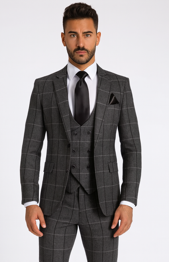 Rossi Man MAX RM1742 Brown Slim Fit Suit - Stylish Men’s Modern Formalwear by USA Men's Outlet