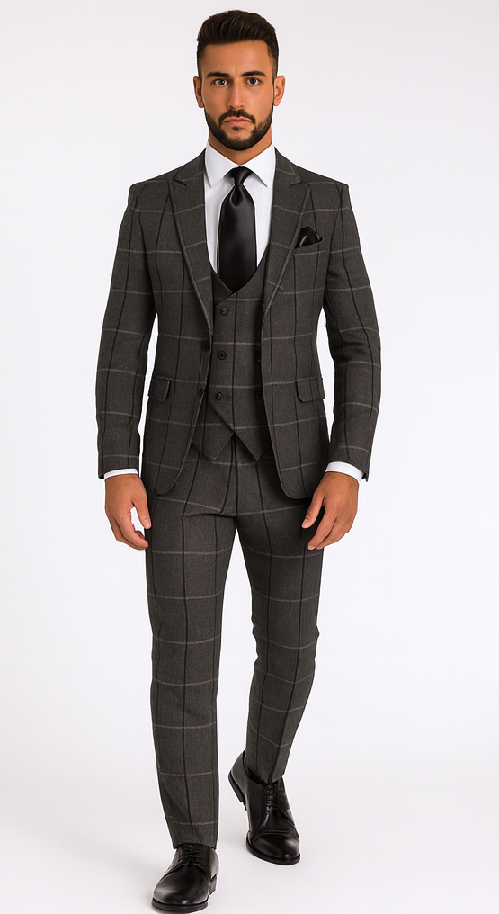 Rossi Man MAX RM1742 Brown Slim Fit Suit - Stylish Men’s Modern Formalwear by USA Men's Outlet