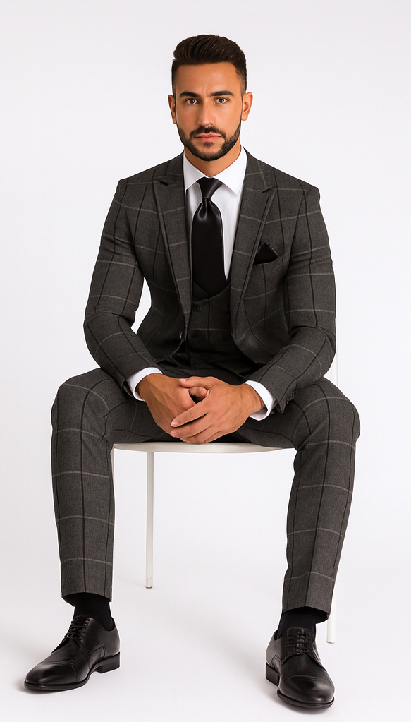 Rossi Man MAX RM1742 Brown Slim Fit Suit - Stylish Men’s Modern Formalwear by USA Men's Outlet