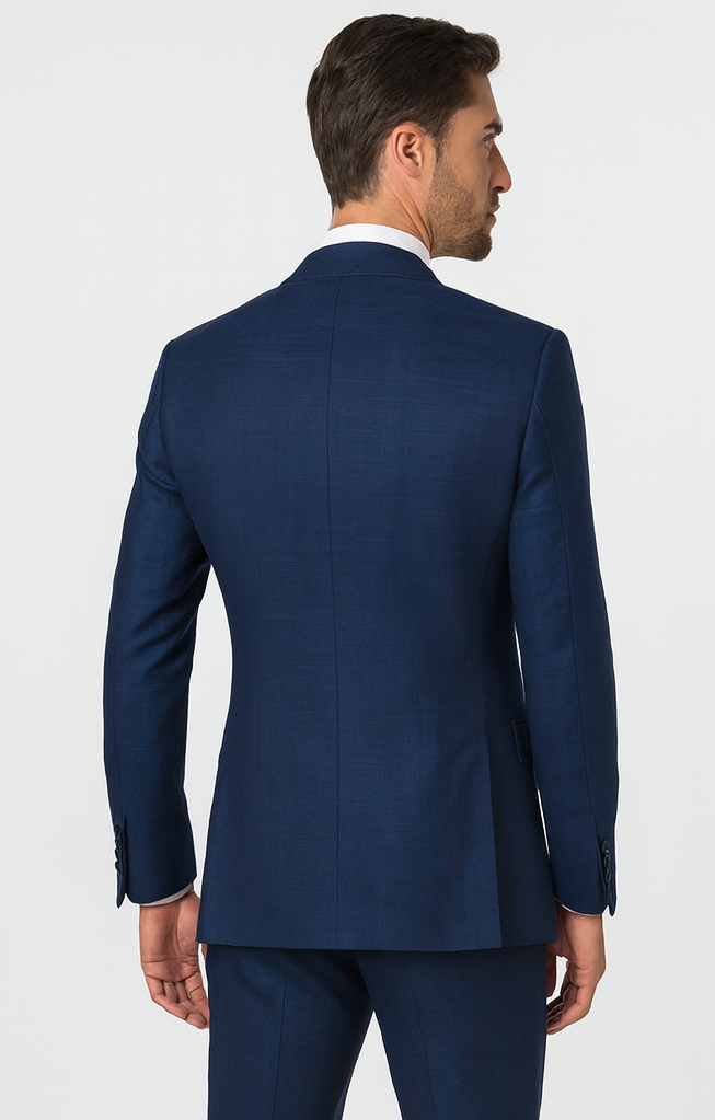 Rossi Man MAX RM1783 Slim Fit 3-Piece Blue Suit - Men’s Formalwear by USA Men's Outlet