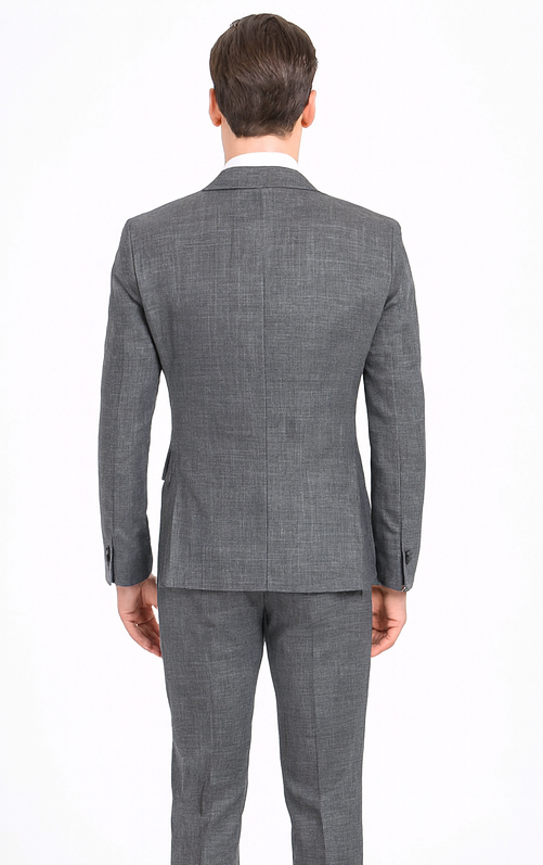 Rossi Man MAX RM1784 Grey Slim Fit 3-Piece Suit - Stylish Men’s Formalwear by USA Men's Outlet