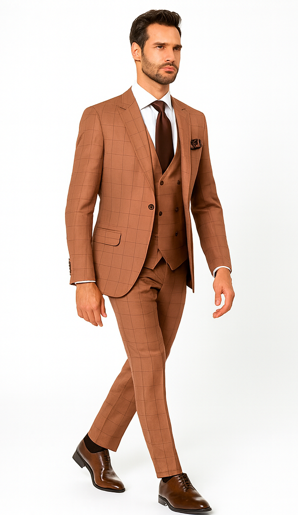 Rossi Man MAX RM1786 Slim Fit 3-Piece Suit - Men’s Formalwear USA Men's Outlet
