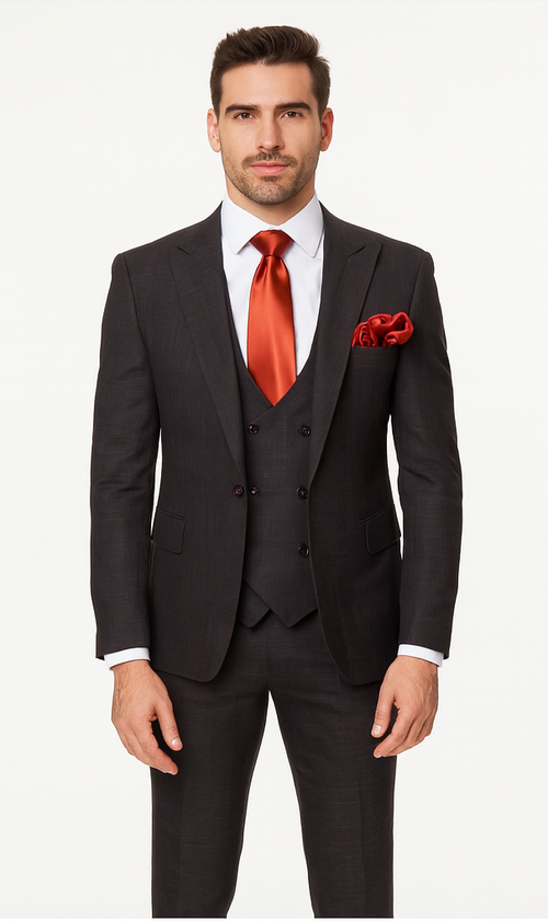 Rossi Man MAX RM1787 Slim Fit 3-Piece Suit - Men’s Formalwear by USA Men's Outlet