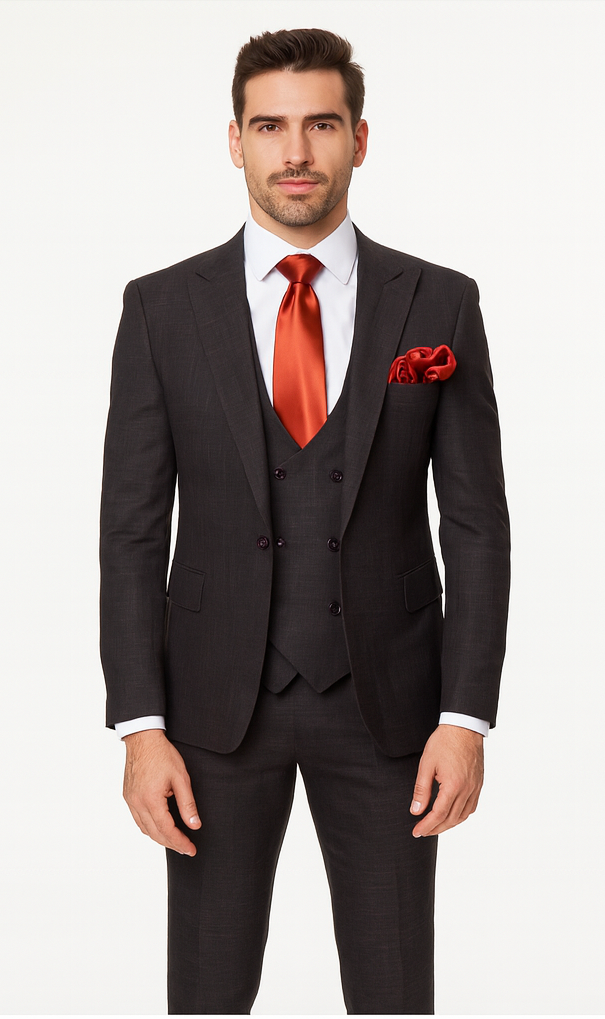 Rossi Man MAX RM1787 Slim Fit 3-Piece Suit - Men’s Formalwear by USA Men's Outlet
