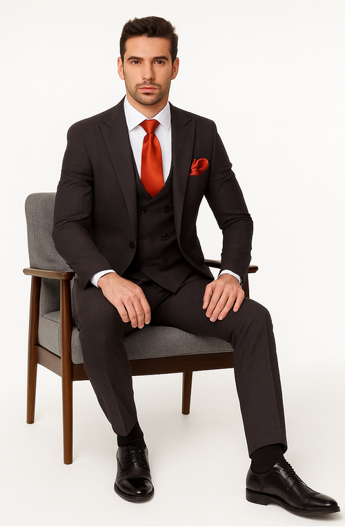 Rossi Man MAX RM1787 Slim Fit 3-Piece Suit - Men’s Formalwear by USA Men's Outlet