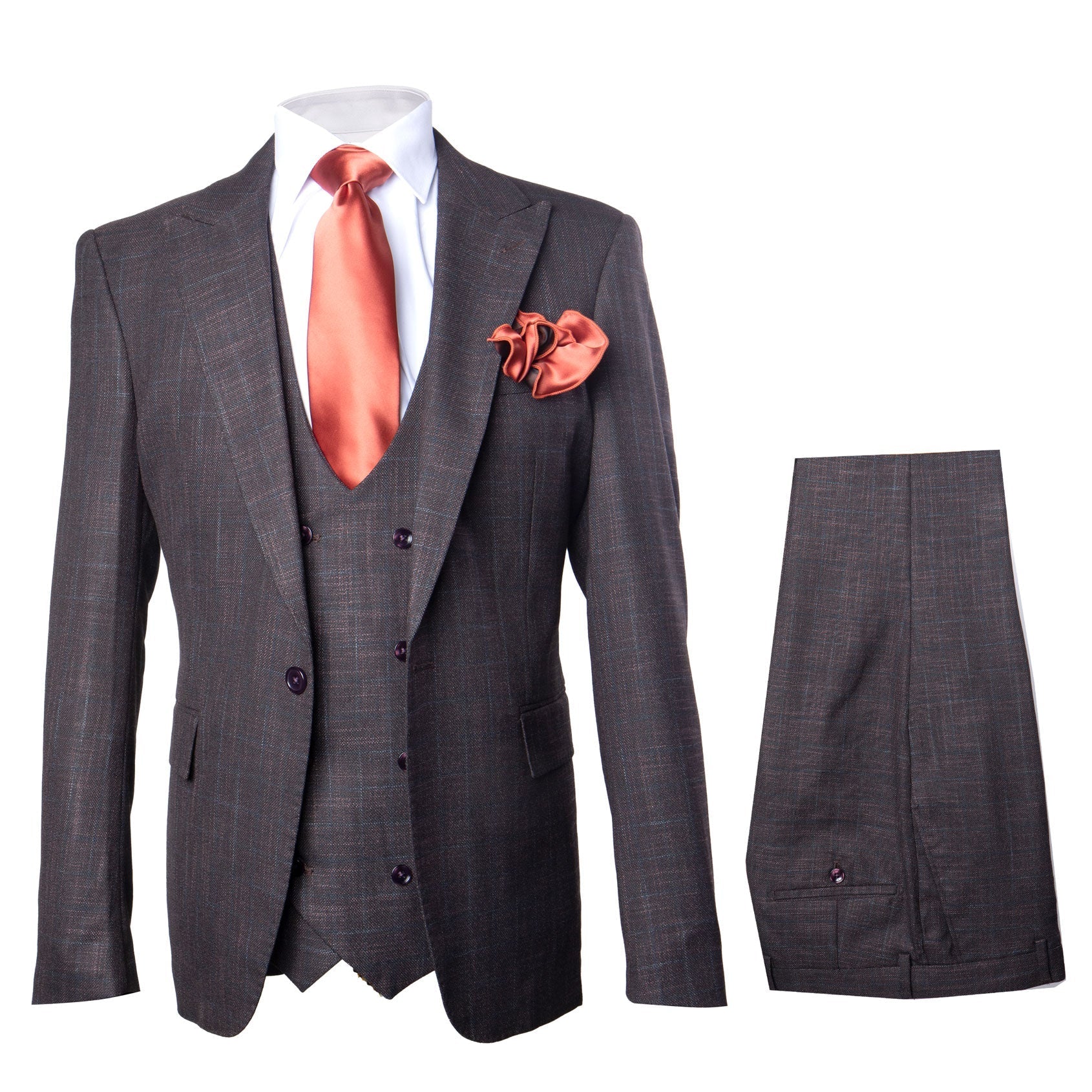 Rossi Man MAX RM1787 Slim Fit 3-Piece Suit - Men’s Formalwear by USA Men's Outlet