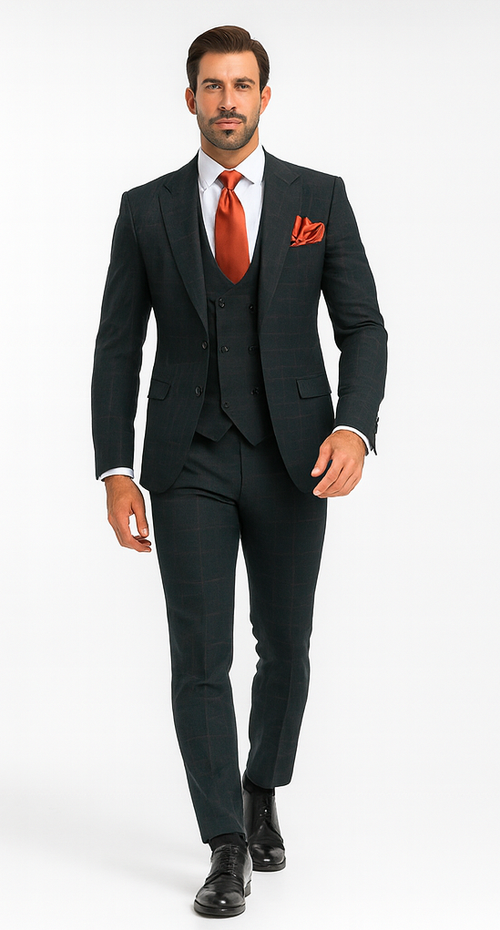Rossi Man MAX RM1788 Slim Fit 3-Piece Suit - Men’s Formalwear by USA Men's Outlet