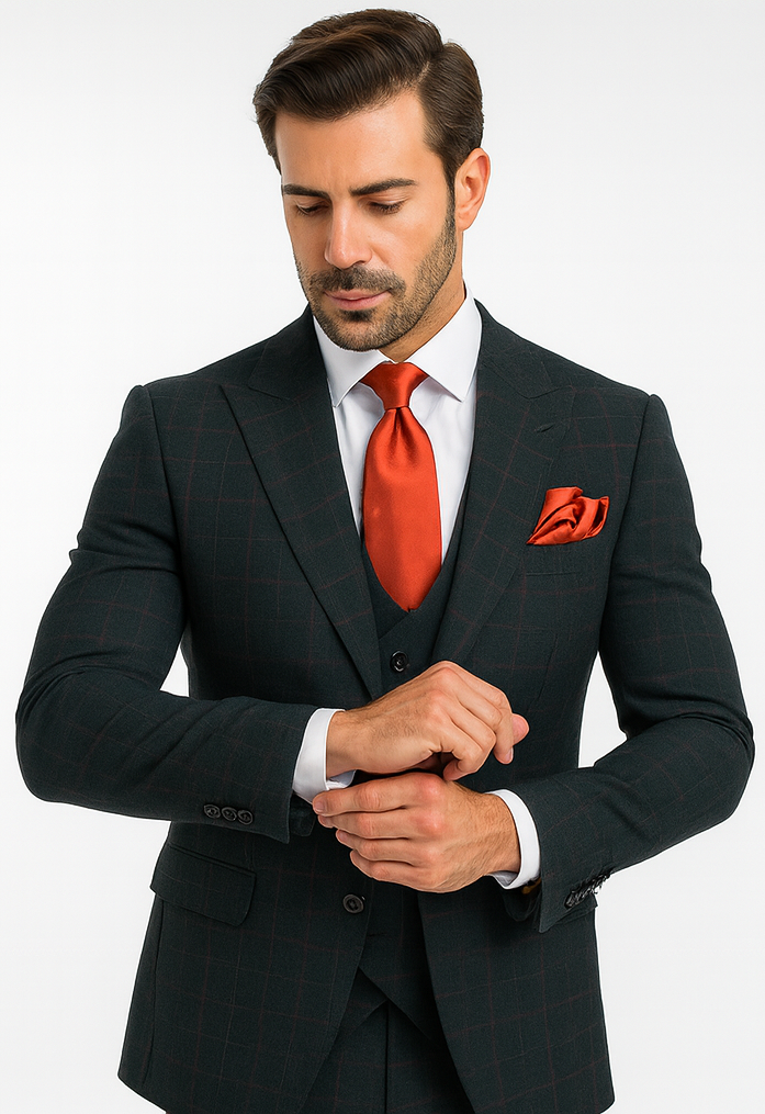 Rossi Man MAX RM1788 Slim Fit 3-Piece Suit - Men’s Formalwear by USA Men's Outlet