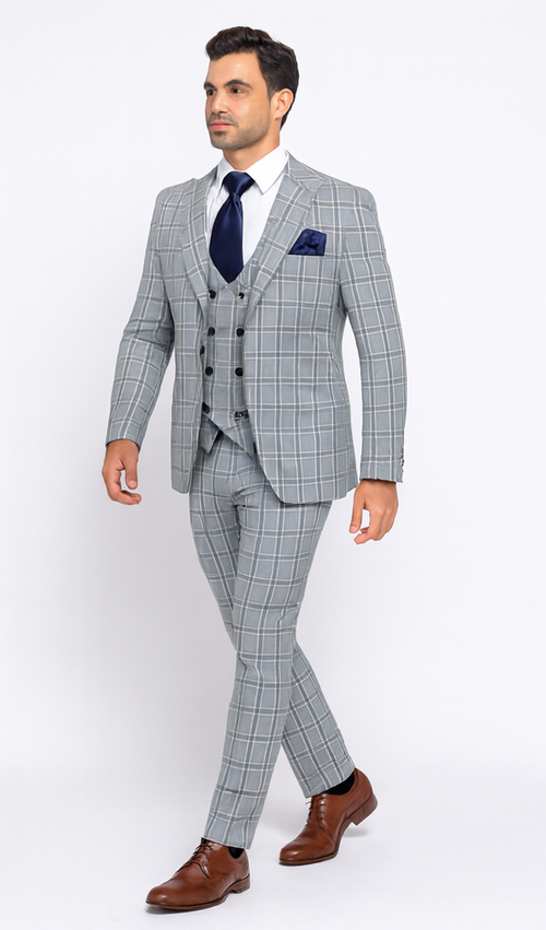 Rossi Man MAX RM1820 Slim Fit 3-Piece Suit - Men’s Formalwear by USA Men's Outlet