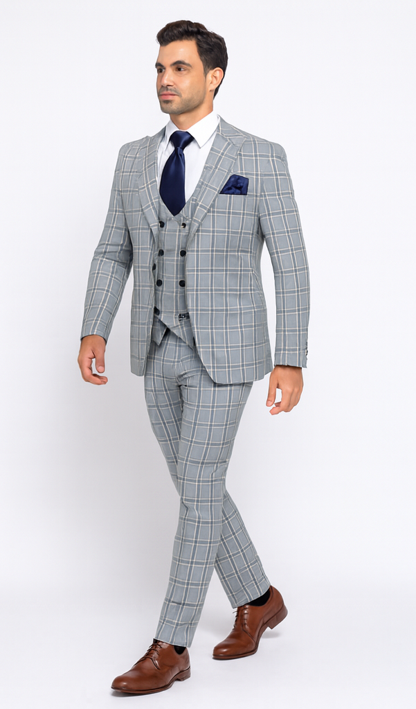 Rossi Man MAX RM1820 Slim Fit 3-Piece Suit - Men’s Formalwear by USA Men's Outlet
