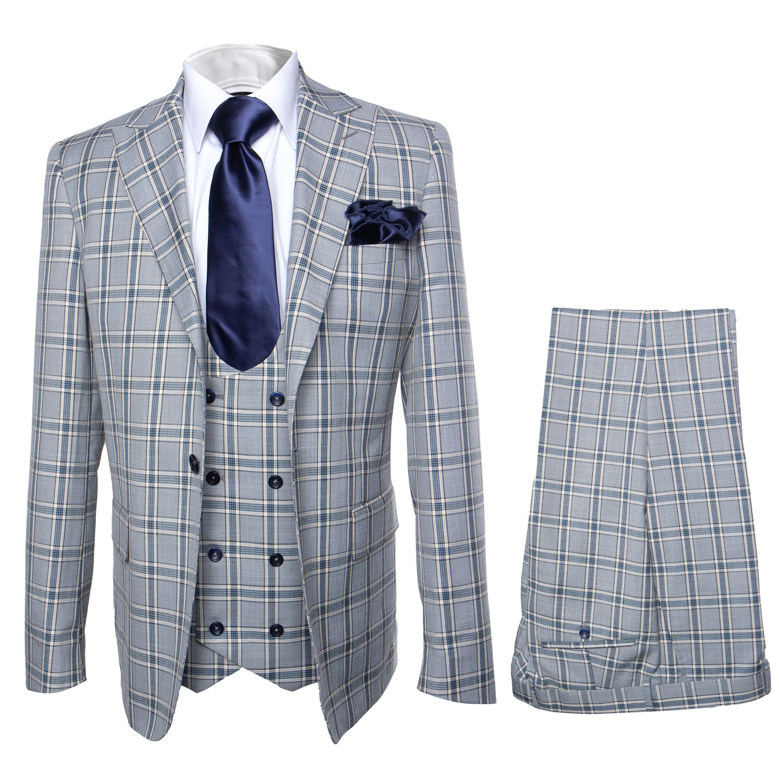 Rossi Man MAX RM1820 Slim Fit 3-Piece Suit - Men’s Formalwear by USA Men's Outlet