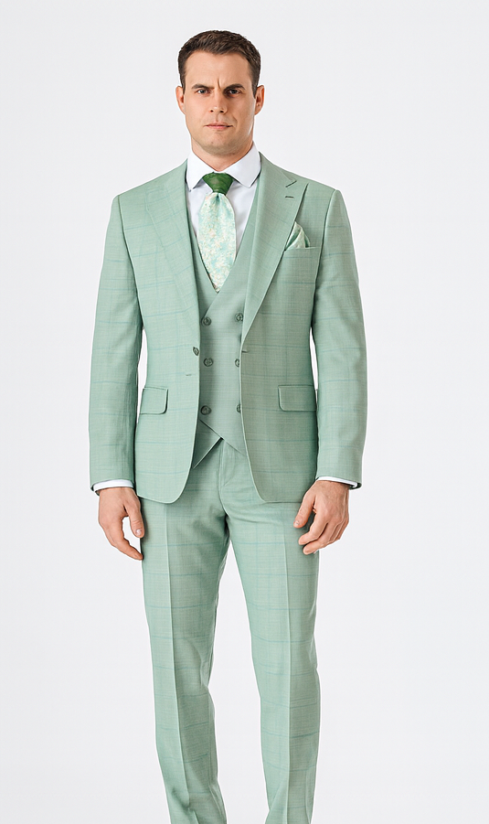 Rossi Man MAX RM1821 Slim Fit 3-Piece Suit - Men’s Formalwear by USA Men's Outlet