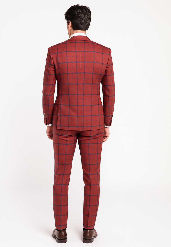 Rossi Man Max RM1842 - Slim Fit 3-Piece Formal Suit for Men - Modern Tailored Elegance Design by USA Men's Outlet