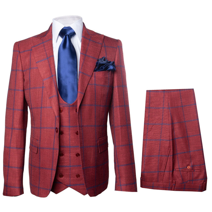 Rossi Man Max RM1842 - Slim Fit 3-Piece Formal Suit for Men - Modern Tailored Elegance Design by USA Men's Outlet
