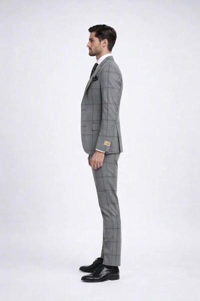 Rossi Man Men’s Dress Suit - Classic Rossiman Formalwear for Timeless Style - Italian Tailored Slim Fit Suit | USA Men's Outlet