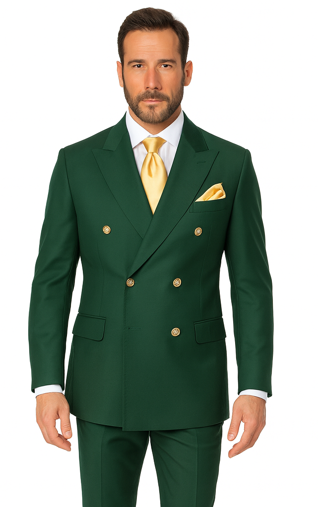 Rossi Man Milano RM1190 Bold Green Slim Fit Suit - Modern Men’s Formalwear at USA Men's Outlet