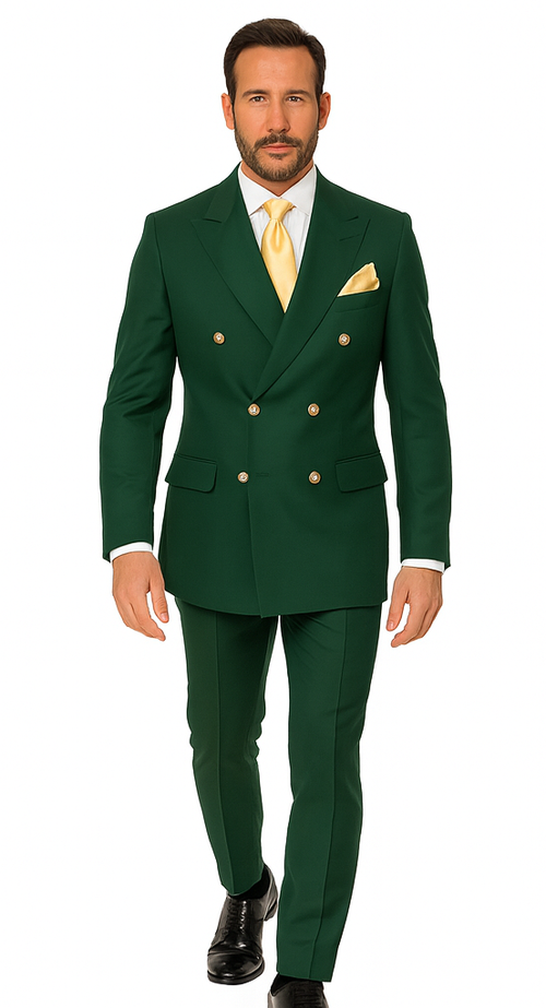Rossi Man Milano RM1190 Bold Green Slim Fit Suit - Modern Men’s Formalwear at USA Men's Outlet