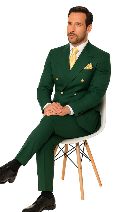 Rossi Man Milano RM1190 Bold Green Slim Fit Suit - Modern Men’s Formalwear at USA Men's Outlet