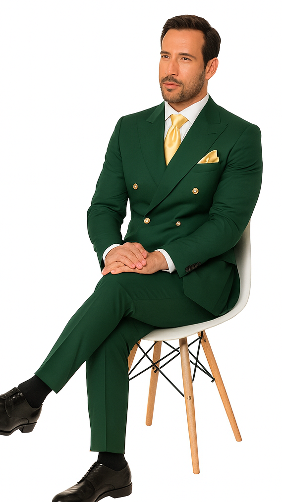 Rossi Man Milano RM1190 Bold Green Slim Fit Suit - Modern Men’s Formalwear at USA Men's Outlet