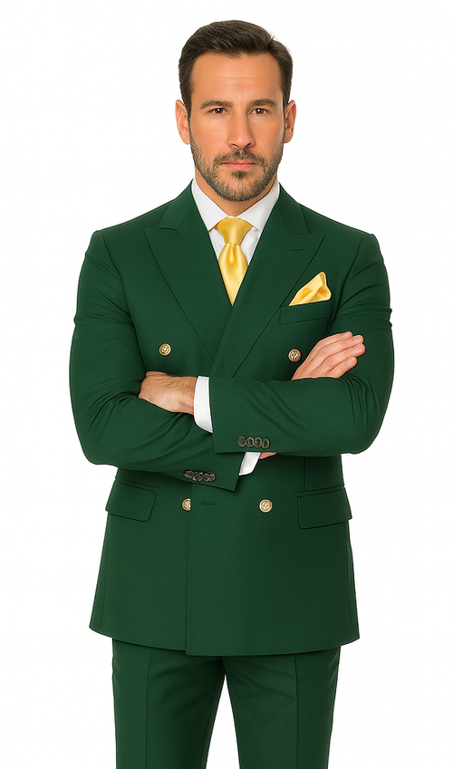 Rossi Man Milano RM1190 Bold Green Slim Fit Suit - Modern Men’s Formalwear at USA Men's Outlet