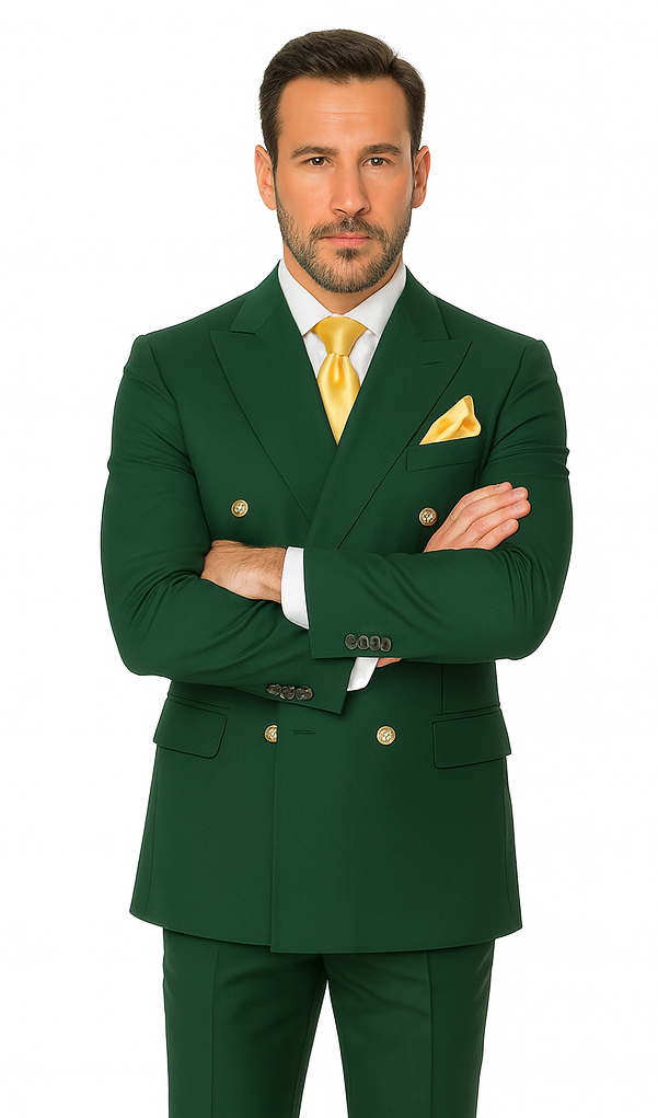 Rossi Man Milano RM1190 Bold Green Slim Fit Suit - Modern Men’s Formalwear at USA Men's Outlet