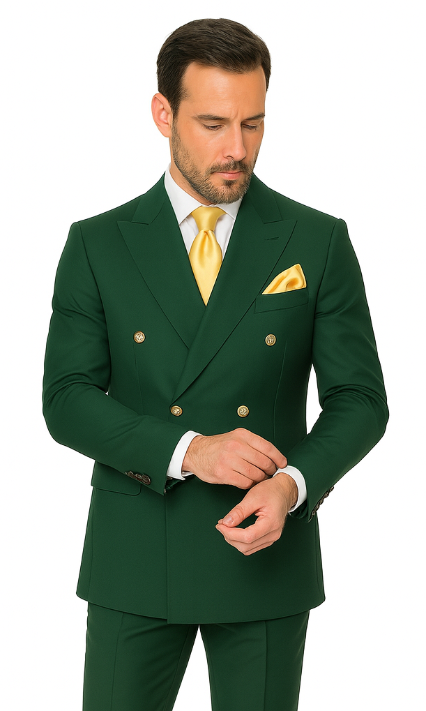 Rossi Man Milano RM1190 Bold Green Slim Fit Suit - Modern Men’s Formalwear at USA Men's Outlet