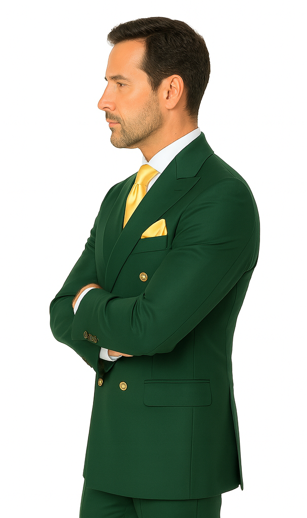 Rossi Man Milano RM1190 Bold Green Slim Fit Suit - Modern Men’s Formalwear at USA Men's Outlet