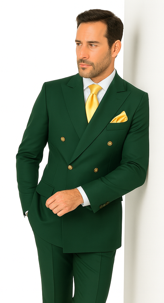 Rossi Man Milano RM1190 Bold Green Slim Fit Suit - Modern Men’s Formalwear at USA Men's Outlet