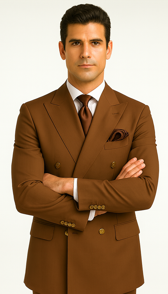 Rossi Man Milano RM1373 - Men’s Slim Fit 3-Piece Suit - Modern Formalwear for Gentlemen | USA Men's Outlet