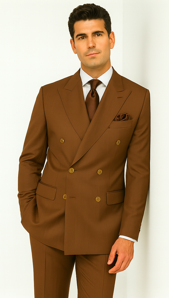 Rossi Man Milano RM1373 - Men’s Slim Fit 3-Piece Suit - Modern Formalwear for Gentlemen | USA Men's Outlet