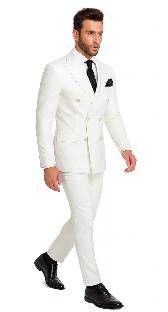 Rossi Man Milano RM1374 - Men’s Modern 3-Piece Suit - Formalwear Set for Every Occasion | USA Men's Outlet