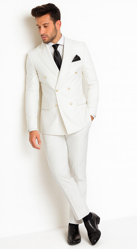 Rossi Man Milano RM1374 - Men’s Modern 3-Piece Suit - Formalwear Set for Every Occasion | USA Men's Outlet