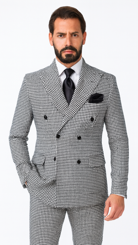 Rossi Man Milano RM1588 - Men’s Modern 3-Piece Slim Fit Suit - Stylish Formal Outfit for Events | USA Men's Outlet