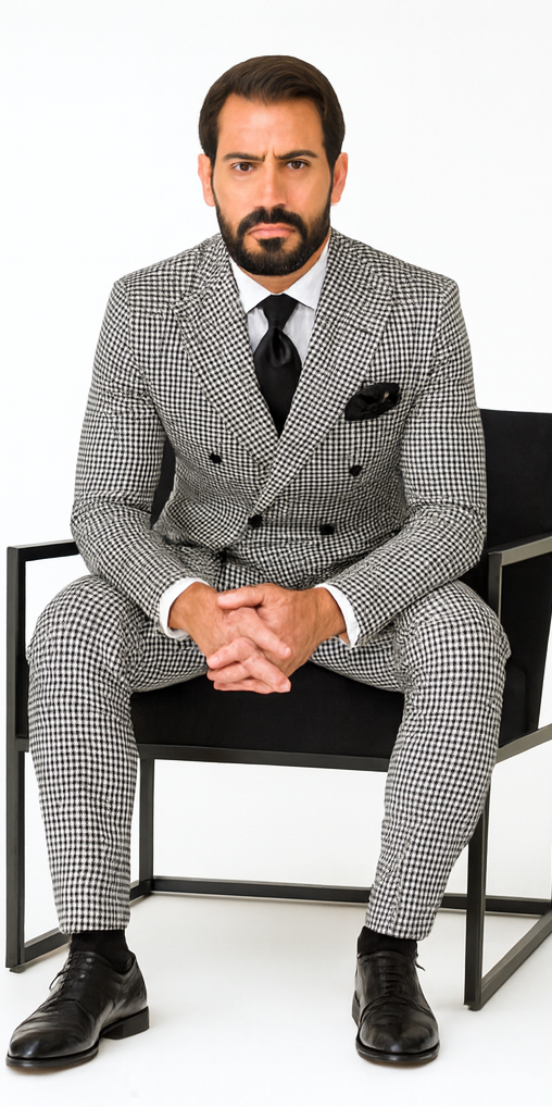 Rossi Man Milano RM1588 - Men’s Modern 3-Piece Slim Fit Suit - Stylish Formal Outfit for Events | USA Men's Outlet