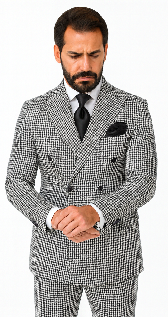 Rossi Man Milano RM1588 - Men’s Modern 3-Piece Slim Fit Suit - Stylish Formal Outfit for Events | USA Men's Outlet