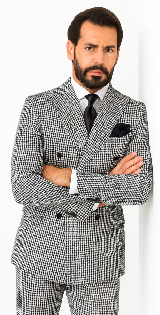 Rossi Man Milano RM1588 - Men’s Modern 3-Piece Slim Fit Suit - Stylish Formal Outfit for Events | USA Men's Outlet