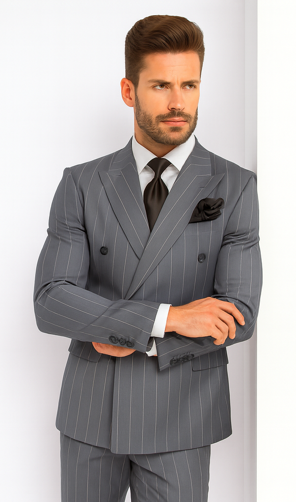 Rossi Man Milano RM1726 - Men’s Modern Fit 3-Piece Suit - Stylish Formalwear for Every Occasion by USA Men's Outlet