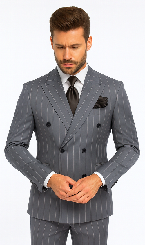 Rossi Man Milano RM1726 - Men’s Modern Fit 3-Piece Suit - Stylish Formalwear for Every Occasion by USA Men's Outlet