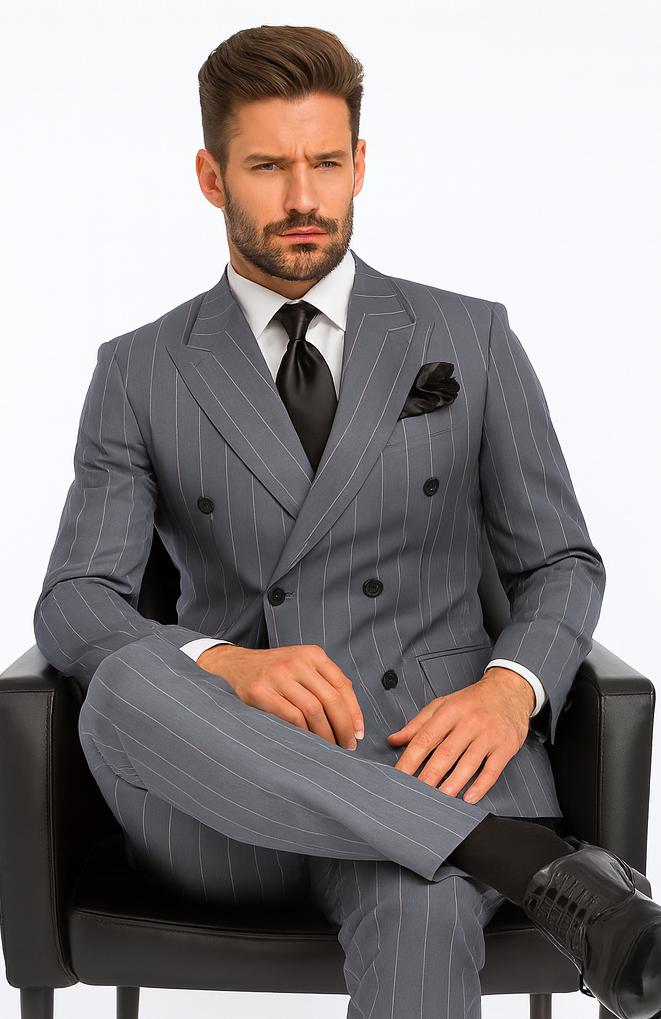Rossi Man Milano RM1726 - Men’s Modern Fit 3-Piece Suit - Stylish Formalwear for Every Occasion by USA Men's Outlet