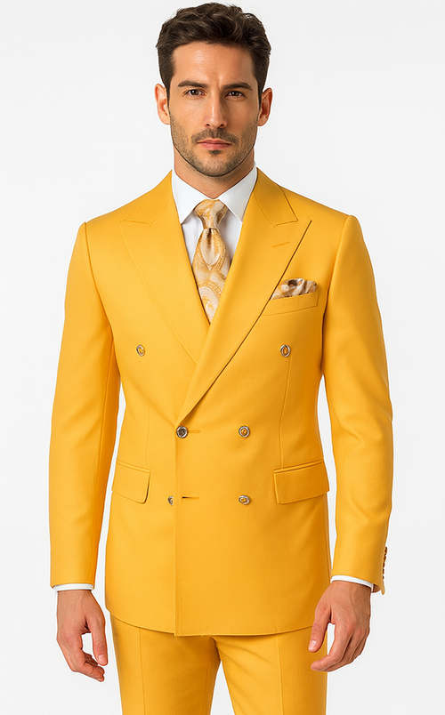 Rossi Man Milano RM1772 Men’s Tailored 3-Piece Suit - Formalwear Set at USA Men's Outlet