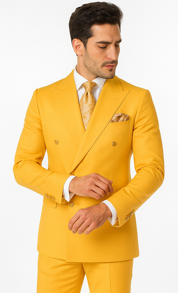 Rossi Man Milano RM1772 Men’s Tailored 3-Piece Suit - Formalwear Set at USA Men's Outlet