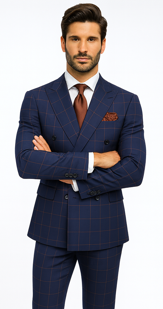 Rossi Man Milano RM1831 - Classic Tailored Men’s Suit - Elegant Formal Wear by USA Men's Outlet