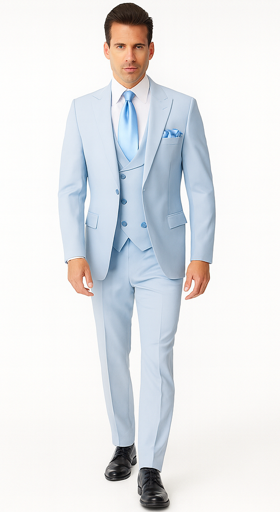Rossi Man Paul RM1395 - Men’s Classic Tailored Suit - Elegant Formalwear for Men | USA Men's Outlet