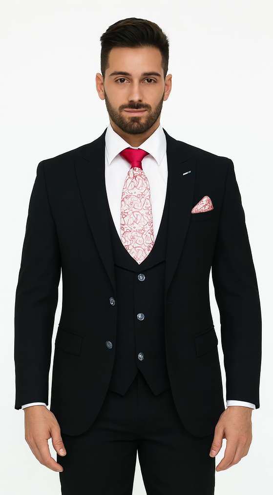 Rossi Man Remo RM1757 - Men’s Tailored Fit Suit - Modern Elegant Formal Style by USA Men's Outlet