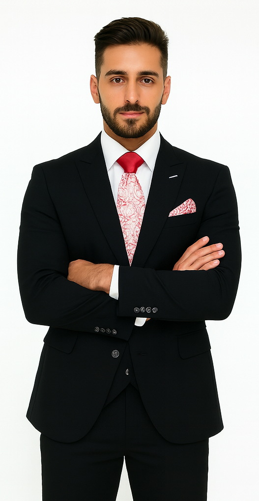 Rossi Man Remo RM1757 - Men’s Tailored Fit Suit - Modern Elegant Formal Style by USA Men's Outlet